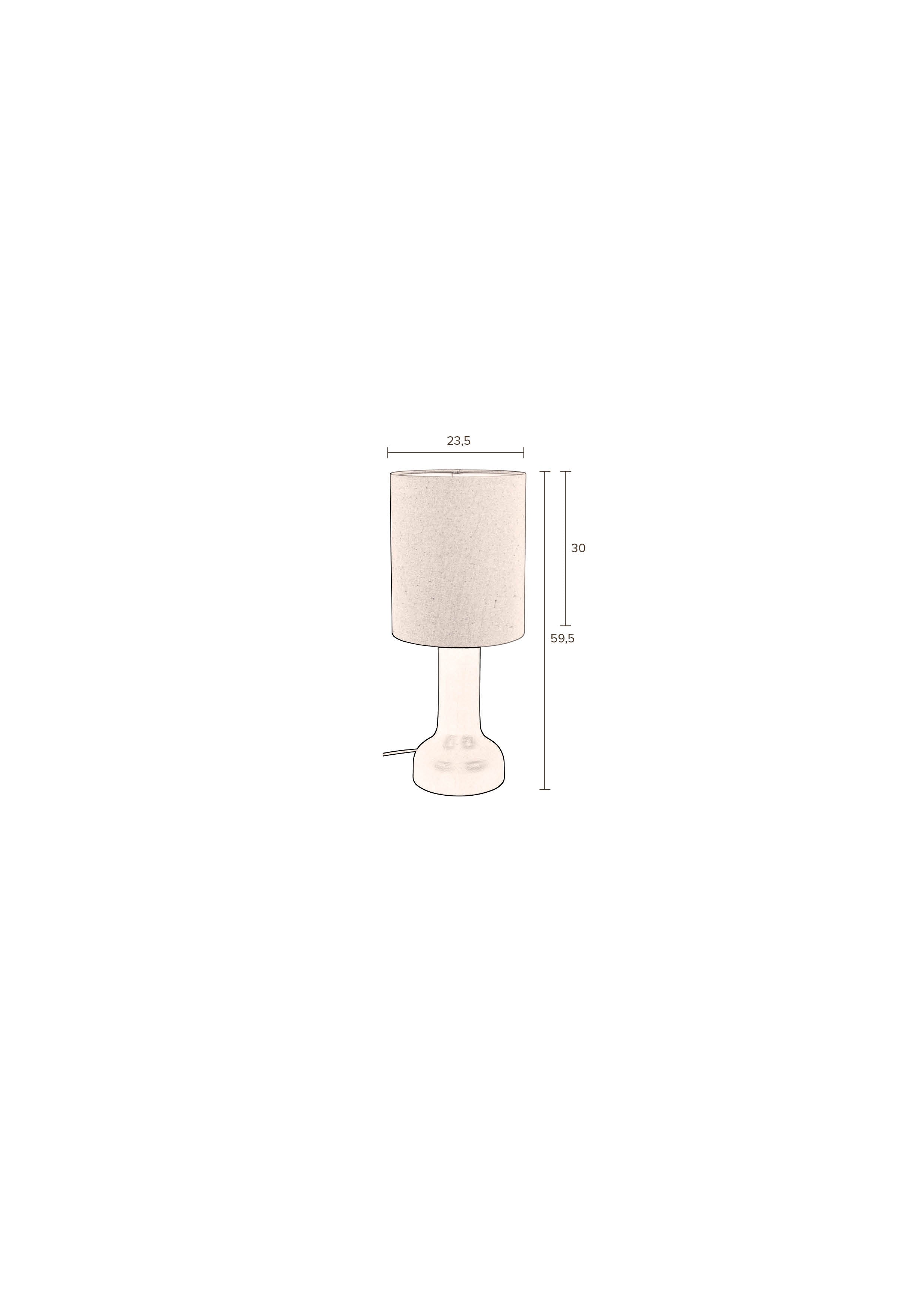 Dutchbone Jones Soft Organic Brown Wood Table Lamp